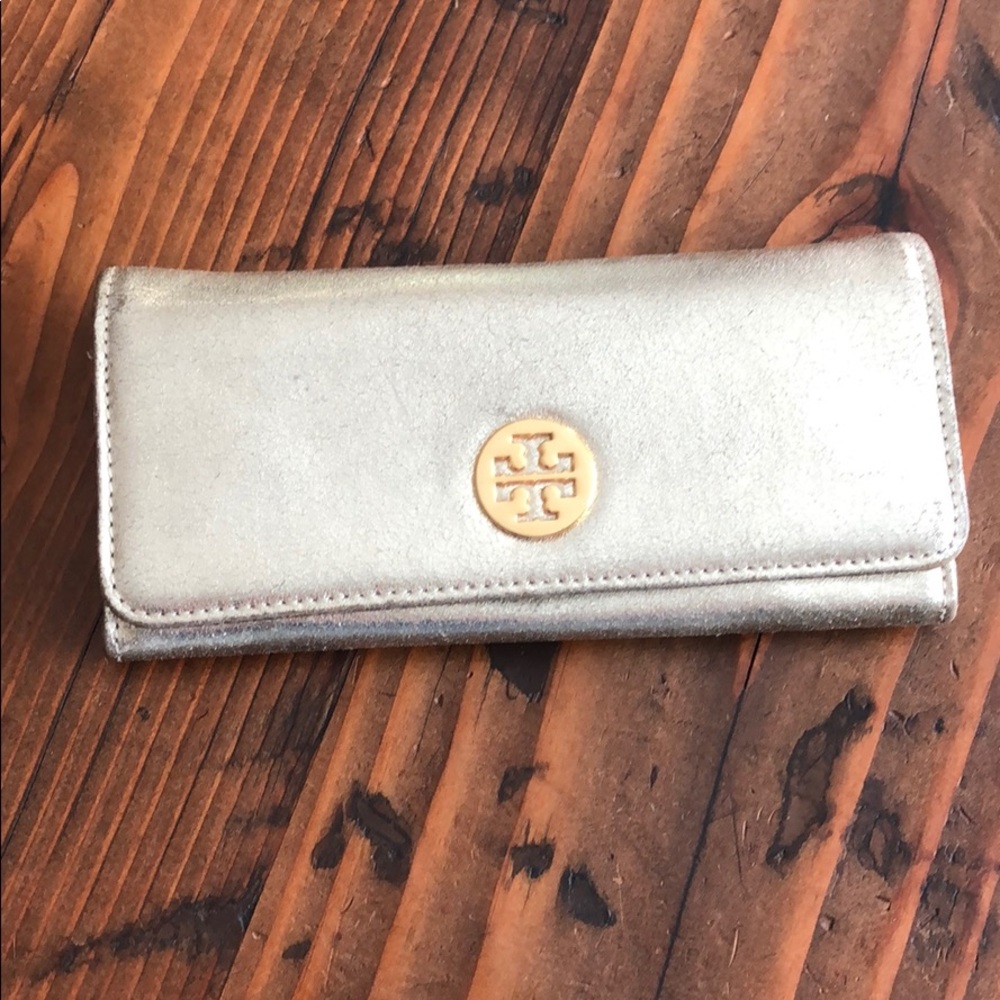 Tory Burch wallet, gold